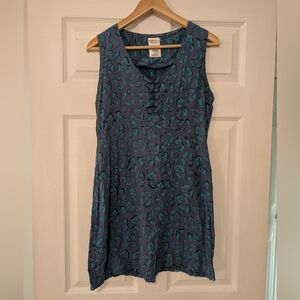 White Rice Floral Jade Tunic Top With Button Accents Women's Size Medium